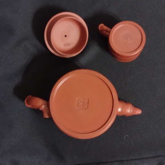 Vintage Collectable Chinese Yixing Zisha Pottery Red Clay Teapot and Tea Cup - Picture 7 of 7